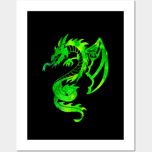 Green Jade Dragon Tattoo Posters and Art